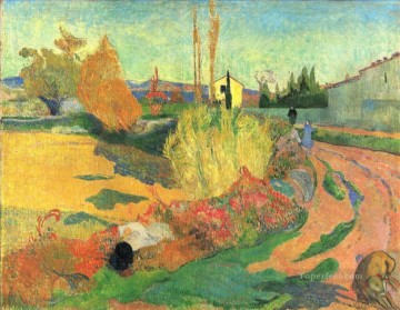 Artworks by 350 Famous Artists Painting - Farmhouse from Arles or Landscape from Arles Paul Gauguin